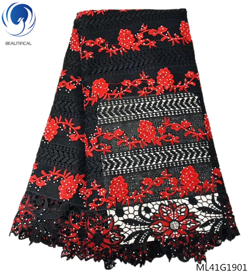 BEAUTIFICAL guipure lace fabrics with rhinestones 2019 high quality lace dress cord laces fabrics for women 5yards/lot ML41G19
BEAUTIFICAL guipure lace fabrics with rhinestones 2019 high quality lace dress cord laces fabrics for women 5yards/lot ML41G19