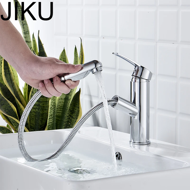 JIKU Single Handle Bathroom Hot And Cold Water Mixer Taps Basin Faucet Kitchen Deck Mounted Brushed Chrome Basin Faucet
JIKU Single Handle Bathroom Hot And Cold Water Mixer Taps Basin Faucet Kitchen Deck Mounted Brushed Chrome Basin Faucet
