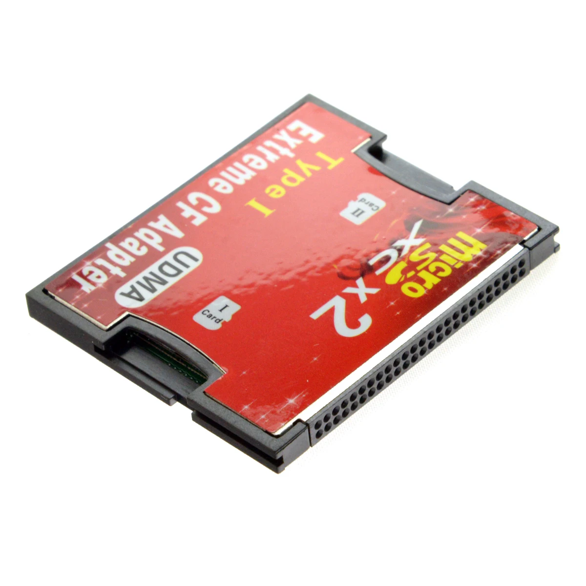 

CY Dual Slot TF or MicroSD Micro SD to Type I Compact Flash Card CF Reader Adapter for Nikon Cannon Carema