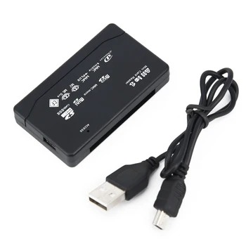 Universal All In1 Memory Card Reader SD SDHC Mini Micro M2 MMC TF CF MS Cards reader micro uSB cable LED power/status indicator
Universal All In1 Memory Card Reader SD SDHC Mini Micro M2 MMC TF CF MS Cards reader micro uSB cable LED power/status indicator
