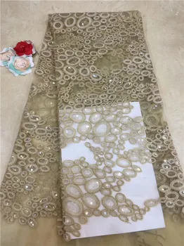 2019 High Quality African Lace Fabric Champagne White French Net Embroidery Sequins Tulle Lace Fabric For Nigerian party Dress
2019 High Quality African Lace Fabric Champagne White French Net Embroidery Sequins Tulle Lace Fabric For Nigerian party Dress