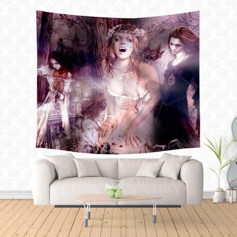 Customized Victoria Frances Vampire Printed Tapestry Wall Hanging Tapestries Christmas Wedding Decoration Blanket Table Cloth
Customized Victoria Frances Vampire Printed Tapestry Wall Hanging Tapestries Christmas Wedding Decoration Blanket Table Cloth