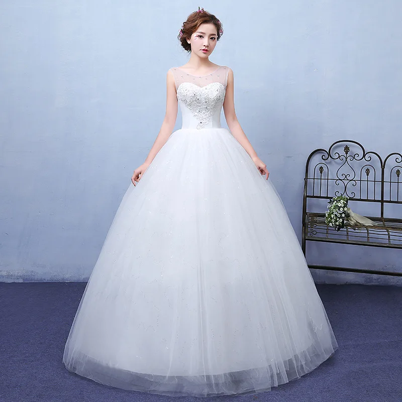 Do Dower Vintage O Neck Sleeveless Wedding Dress Classic Sequin Embroidery Lace Up Plus Size Wedding Gown Vestido De Noiva L
Do Dower Vintage O Neck Sleeveless Wedding Dress Classic Sequin Embroidery Lace Up Plus Size Wedding Gown Vestido De Noiva L