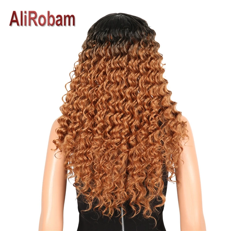 AliRobam Black Brown Grey Red Ombre Wig 20inch Heat Resistant Synthetic Hair Wig Deep Curly Hair Wigs For African American Woman
AliRobam Black Brown Grey Red Ombre Wig 20inch Heat Resistant Synthetic Hair Wig Deep Curly Hair Wigs For African American Woman