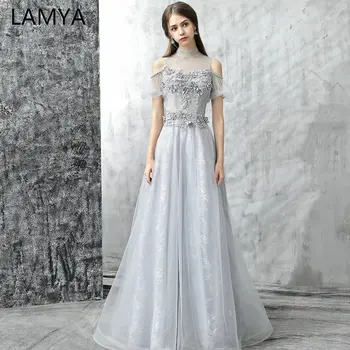 Lamya Long Beading Banquet Prom Dresses 2019 New Elegant Lace Evening Formal Party Gowns Appliques A Line vestido de festa longo
Lamya Long Beading Banquet Prom Dresses 2019 New Elegant Lace Evening Formal Party Gowns Appliques A Line vestido de festa longo