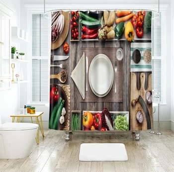 Vegetable and Fruit Tableware 3d Cherry Shower Curtains Beauty Bathroom Curtain Thicken Waterproof Thickened Bath Curtain
Vegetable and Fruit Tableware 3d Cherry Shower Curtains Beauty Bathroom Curtain Thicken Waterproof Thickened Bath Curtain