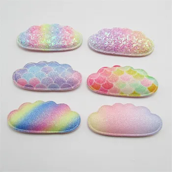 5.5*2.7cm 24pcs/lot Slap-up Glitter Iridescence Sequin Padded Patches Clouds Appliques for Diy Hair Clip Jewerly Accessory
5.5*2.7cm 24pcs/lot Slap-up Glitter Iridescence Sequin Padded Patches Clouds Appliques for Diy Hair Clip Jewerly Accessory