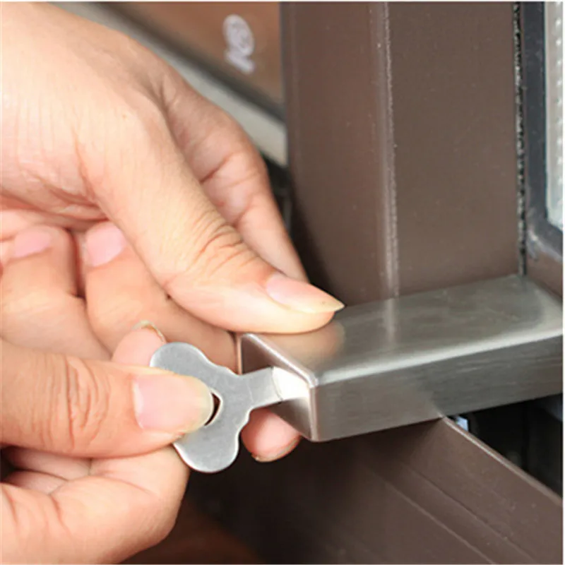 Cabinet Locks & Straps Children Safety Anti-theft Lock Stainless Steel Window Lock Door Window Limiter Baby Safety Protection
Cabinet Locks & Straps Children Safety Anti-theft Lock Stainless Steel Window Lock Door Window Limiter Baby Safety Protection