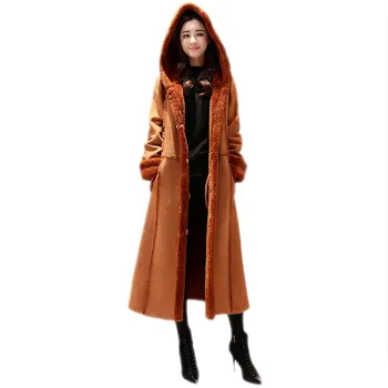 2019 Winter New Women Single Breasted Lambswool Warm Thicken Long Suede Jakcet Female Casual Hooded Loose Lapel Coat Outwear C33
2019 Winter New Women Single Breasted Lambswool Warm Thicken Long Suede Jakcet Female Casual Hooded Loose Lapel Coat Outwear C33