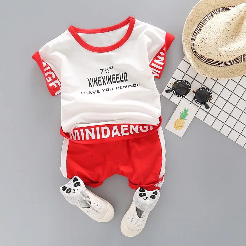 Hot Baby Boys Cotton Letter T-shirt Clothing Sets Brand Cartoon Bear Children Summer Boys Girl Clothes Kids Set
Hot Baby Boys Cotton Letter T-shirt Clothing Sets Brand Cartoon Bear Children Summer Boys Girl Clothes Kids Set