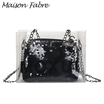 Maison Fabre Bag women Transparent crossbody bag Chain Bling Letter small waterproof bag phone Elegant Ladies handbags 2019
Maison Fabre Bag women Transparent crossbody bag Chain Bling Letter small waterproof bag phone Elegant Ladies handbags 2019
