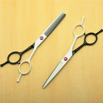 2Pcs 5.5" Customized Logo White Hairdressing Scissors 440C Cutting Thinning Shears Professional Human Hair Scissors
2Pcs 5.5" Customized Logo White Hairdressing Scissors 440C Cutting Thinning Shears Professional Human Hair Scissors