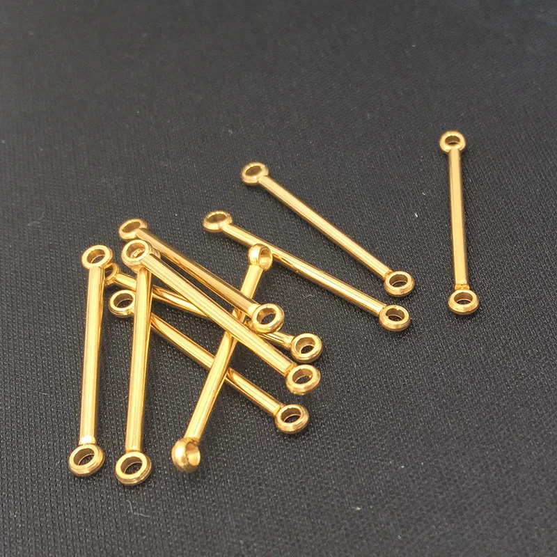 Stainless Steel 18K Gold Ear Components/Earring Connectors/Stick with Loops/DIY Earring Accessories/Hand Made/Earring Findings
Stainless Steel 18K Gold Ear Components/Earring Connectors/Stick with Loops/DIY Earring Accessories/Hand Made/Earring Findings