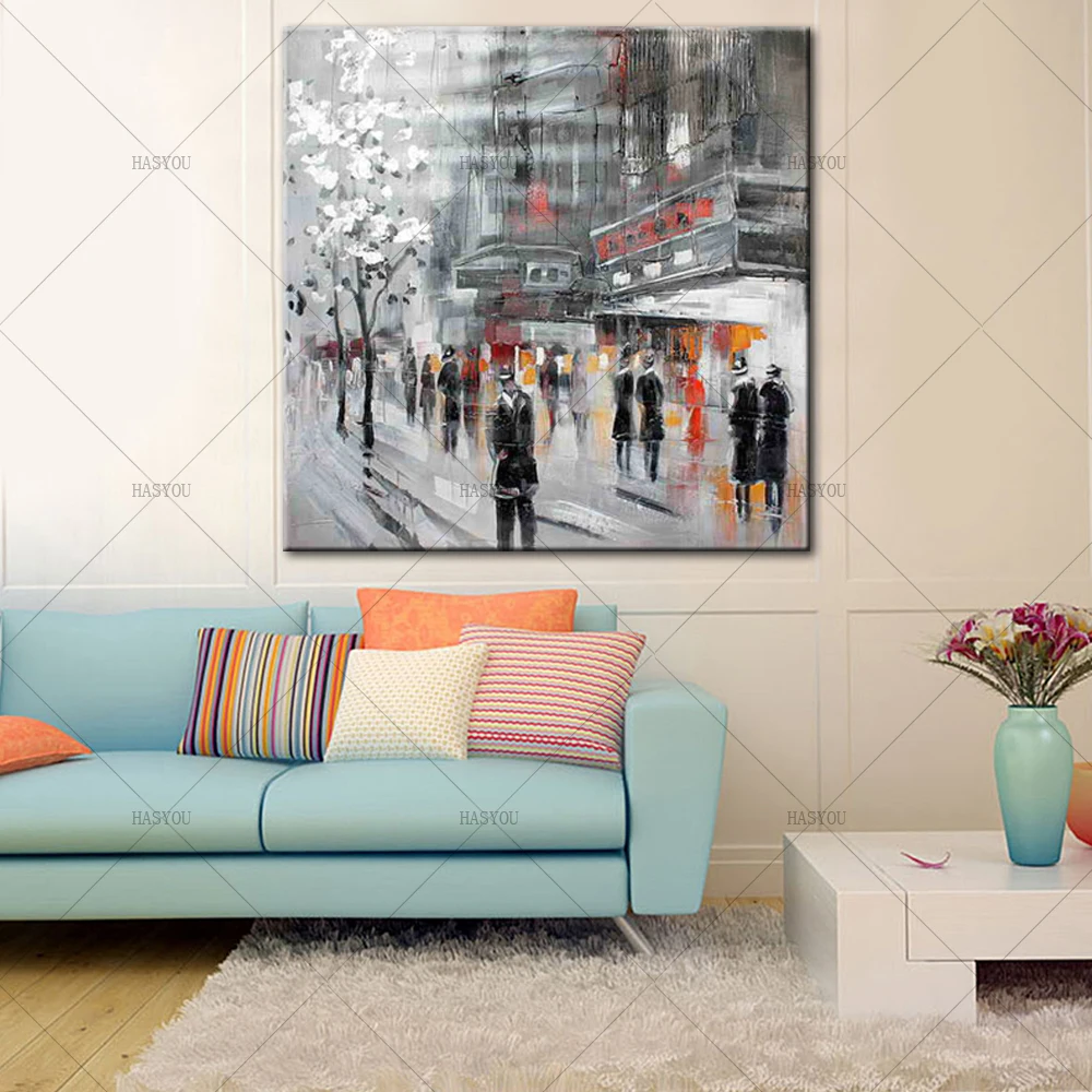 Unframed-Abstract-Modern-Landscape-New-York-City-Street-View-Handmade-Oil-Painting-On-Canvas-Home-Decor (2)