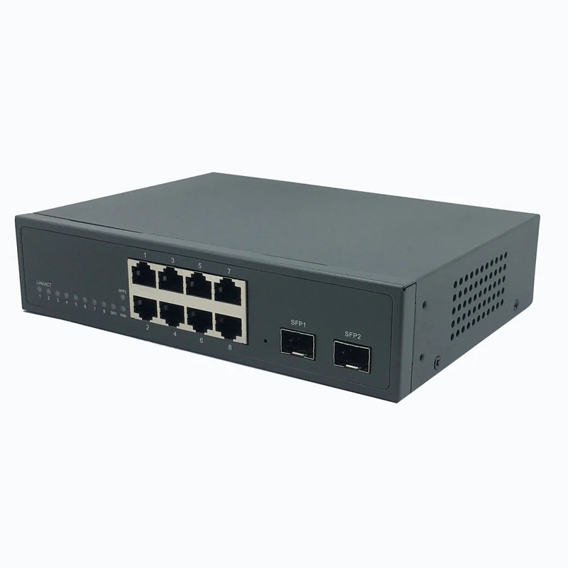 8-Порты и разъёмы Gigabit обратное poe Питание управляемый коммутатор с 2 SFP на возраст