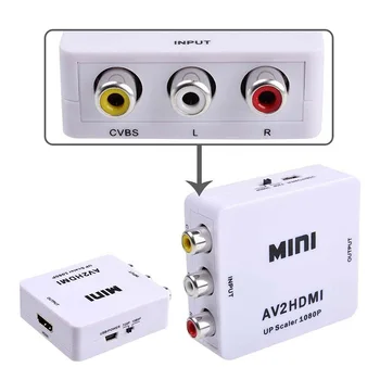 Mini AV to HDMI Video Converter Box AV2HDMI RCA CVBS to HDMI Adapter for HDTV TV DVDS JR Deals
Mini AV to HDMI Video Converter Box AV2HDMI RCA CVBS to HDMI Adapter for HDTV TV DVDS JR Deals