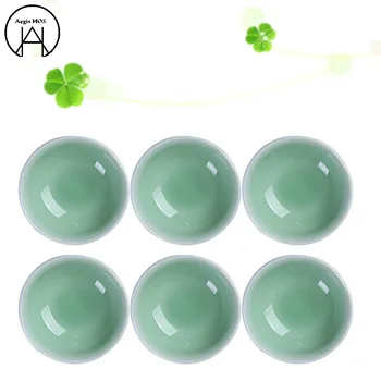 6PCS Celadon Kung Fu Pu'er Tea Cup Trumpet Tea Accessories Outline In Gold Small Teas Bowl Green Tea Cups Storage
6PCS Celadon Kung Fu Pu'er Tea Cup Trumpet Tea Accessories Outline In Gold Small Teas Bowl Green Tea Cups Storage