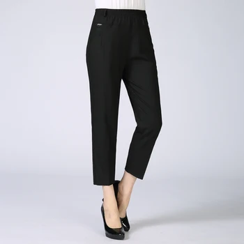 2019 Summer Cotton Linen Straight Pants Women Solid Color Loose Pockets Elastic Waist Black Casual Capris Plus Size 5XL
2019 Summer Cotton Linen Straight Pants Women Solid Color Loose Pockets Elastic Waist Black Casual Capris Plus Size 5XL