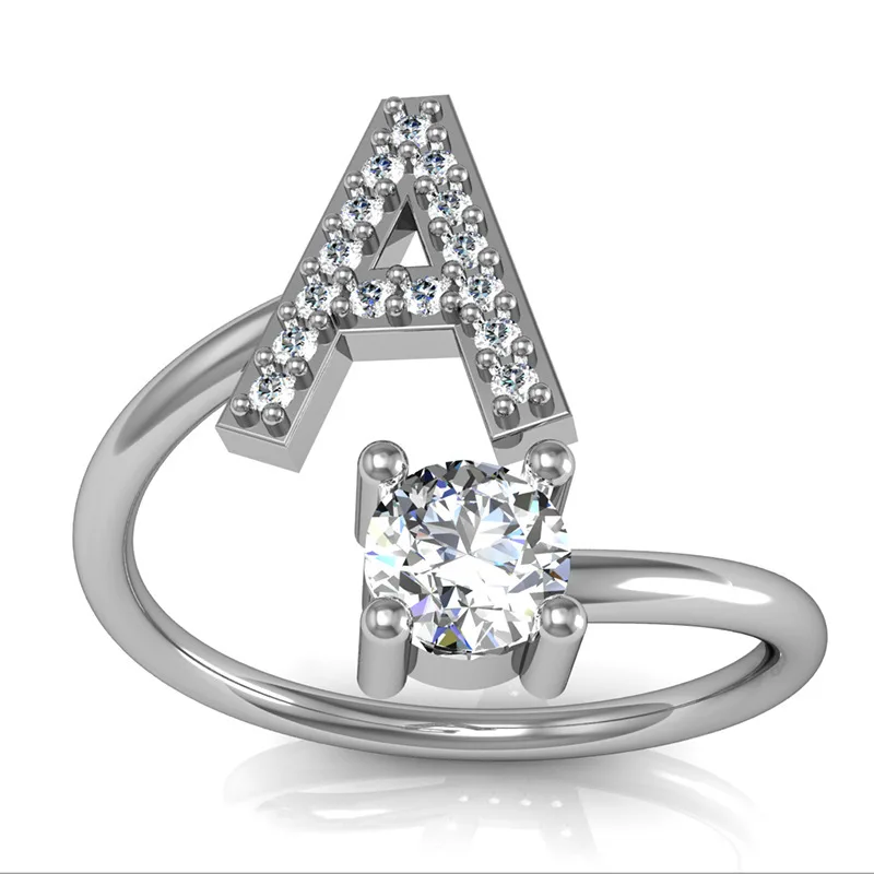 ZHOUYANG 26 Letter Rings For Women Lady Creative Cubic Zirconia Open Finger Ring Silver Color Party Gift Fashion Jewelry KCR208
ZHOUYANG 26 Letter Rings For Women Lady Creative Cubic Zirconia Open Finger Ring Silver Color Party Gift Fashion Jewelry KCR208