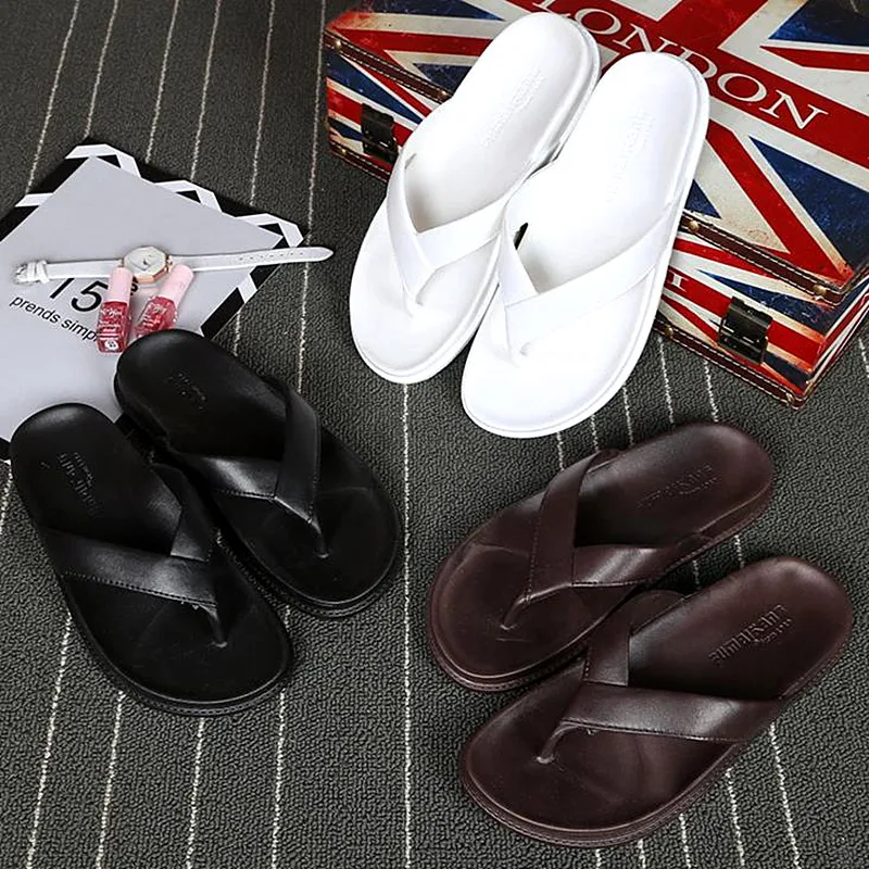 2019 large size women's slippers new summer fashion men's slippers non-slip solid color beach flip flops BLACK/BROWN/WHITE 36-44
2019 large size women's slippers new summer fashion men's slippers non-slip solid color beach flip flops BLACK/BROWN/WHITE 36-44