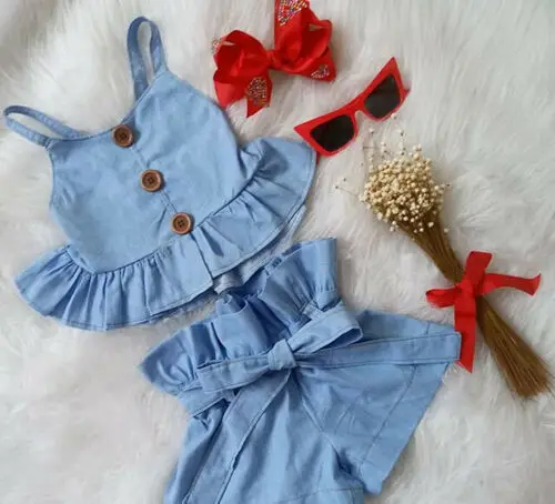 PUDCOCO UK Stock Kids Baby Girls Summer Outfits Clothes T-shirt Tops+Pants Shorts Sets Support wholesale
PUDCOCO UK Stock Kids Baby Girls Summer Outfits Clothes T-shirt Tops+Pants Shorts Sets Support wholesale