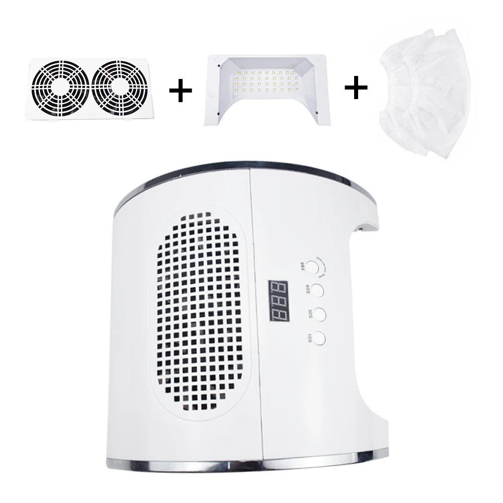80W 2 In 1 Strong Vacuum Nail Suction Duct Collector With UV LED Nail Lamp and 2 Fan Vacuum Cleaner For Manicure Tool
80W 2 In 1 Strong Vacuum Nail Suction Duct Collector With UV LED Nail Lamp and 2 Fan Vacuum Cleaner For Manicure Tool