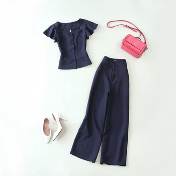 Women's Suit 2019 Spring And Summer New Short Paragraph Wide-leg Pants Two-piece Female Temperament Fashion Solid Color Clothes
Women's Suit 2019 Spring And Summer New Short Paragraph Wide-leg Pants Two-piece Female Temperament Fashion Solid Color Clothes