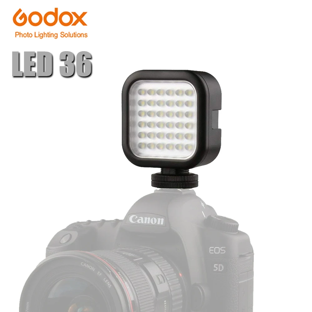 Godox LED-36 Photographic Lighting LED Light Lamp for Digital Camera Camcorder DV DSRL Mini DVR 5500-6500K CCT
Godox LED-36 Photographic Lighting LED Light Lamp for Digital Camera Camcorder DV DSRL Mini DVR 5500-6500K CCT