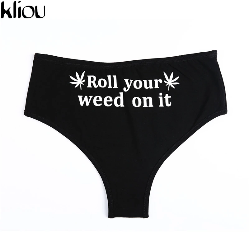 Kliou 2017 Cute Letter Roll your weed on it Women Underpanties Sexy Cotton Women black Underwear Panties Women's Panties Briefs
Kliou 2017 Cute Letter Roll your weed on it Women Underpanties Sexy Cotton Women black Underwear Panties Women's Panties Briefs