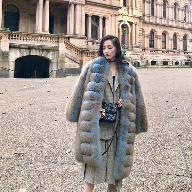Natural Fox Fur women Coat 2018 Winter Fashion Real Fur Fox Jackets Female Long Fur Fox Coats Keep Warm Blue
Natural Fox Fur women Coat 2018 Winter Fashion Real Fur Fox Jackets Female Long Fur Fox Coats Keep Warm Blue