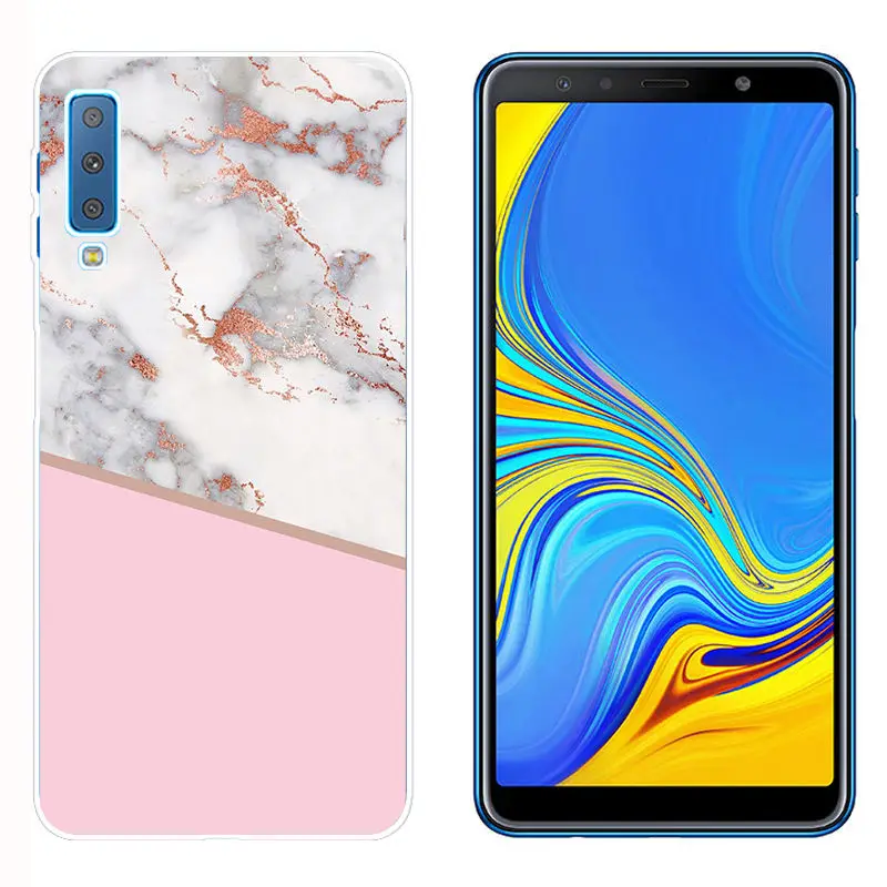 Arvin TPU Case FOR Samsung Galaxy A7 2018 A3 A6 Plus 2018 Protective Phone Cover FOR Samsung A750 Painted Silicone Case for A520 (16)