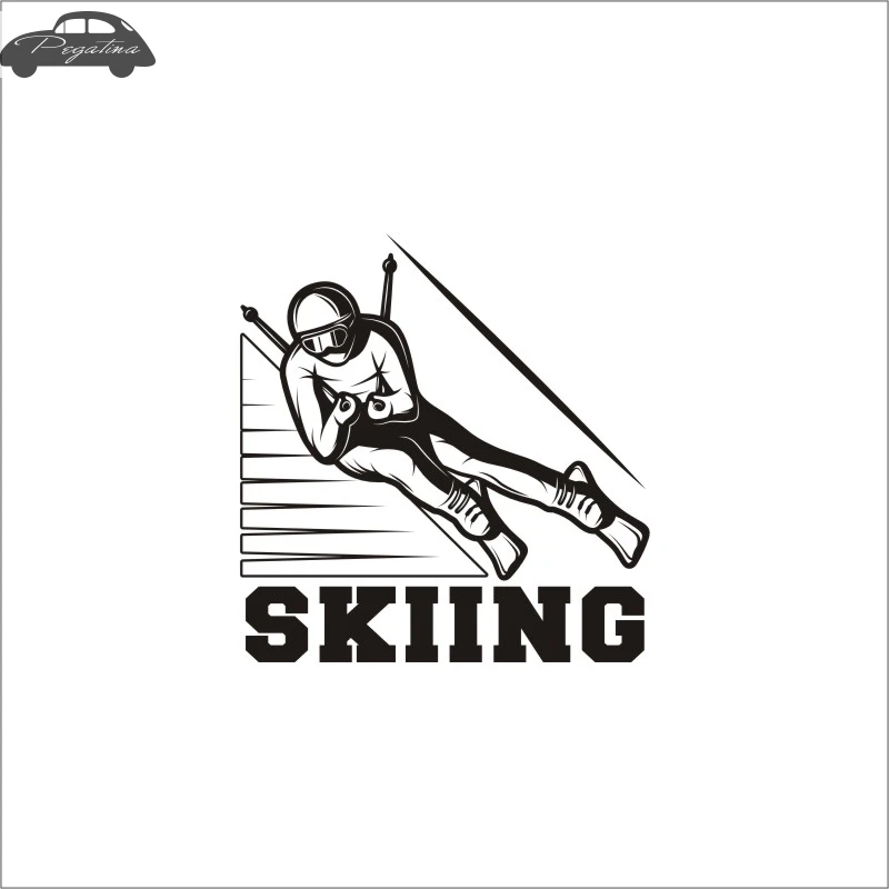 Pegatina Skiing Sticker Winter Sports Snow Decal Ski Posters Vinyl Wall Decals Decor Mural Skiing Sticker