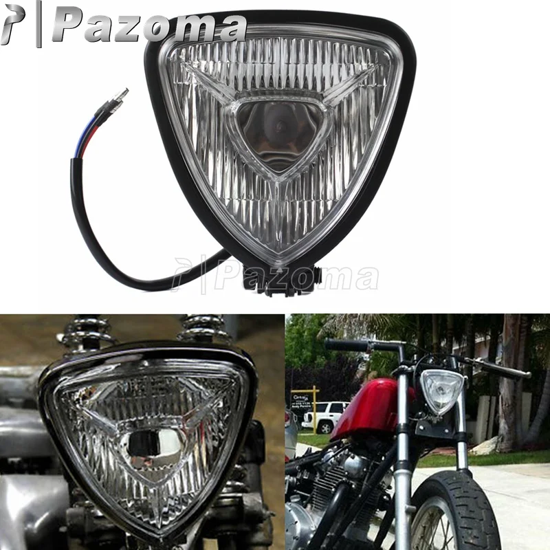 Clear Lens H4 Motorcycle Triangle Headlight Motor Lighting Head Light Lamp Universal for Harley Chopper Bobber Cafe Racer
Clear Lens H4 Motorcycle Triangle Headlight Motor Lighting Head Light Lamp Universal for Harley Chopper Bobber Cafe Racer