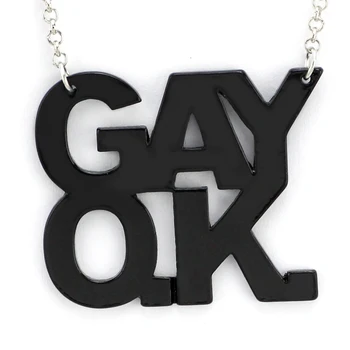youe shone Gay OK Fashion Necklace with Black Text LGBT Gay and Lesbian Pride Necklace
youe shone Gay OK Fashion Necklace with Black Text LGBT Gay and Lesbian Pride Necklace