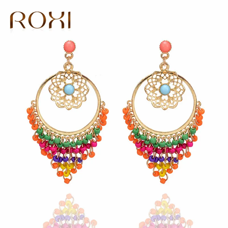 ROXI Big Statement Earrings for Women Brincos Grandes Fashionable Gold Color Alloy Colorful Beads Dangle Earrings 2017 Jewelry
ROXI Big Statement Earrings for Women Brincos Grandes Fashionable Gold Color Alloy Colorful Beads Dangle Earrings 2017 Jewelry