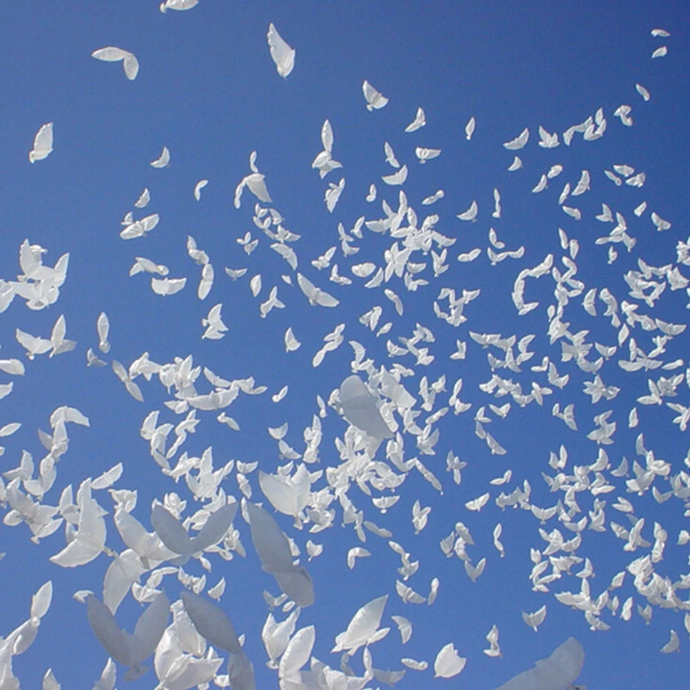 Новинка экологически чистый Гелиевый шар Голубь из фольги белый Летающий