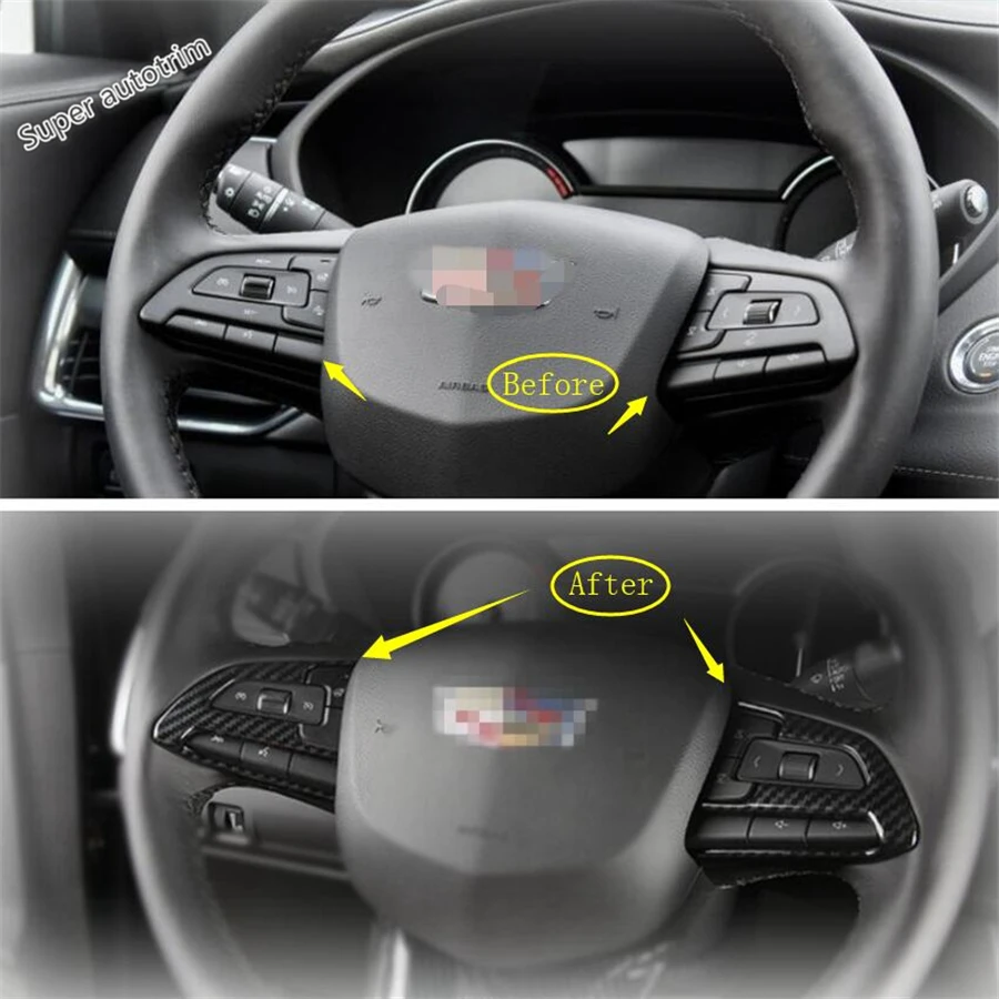 Lapetus Steering Wheel Button Frame Cover Trim 2 Piece Fit For Cadillac XT4 2019 / Accessories Interior / Matte Carbon Fiber ABS
Lapetus Steering Wheel Button Frame Cover Trim 2 Piece Fit For Cadillac XT4 2019 / Accessories Interior / Matte Carbon Fiber ABS