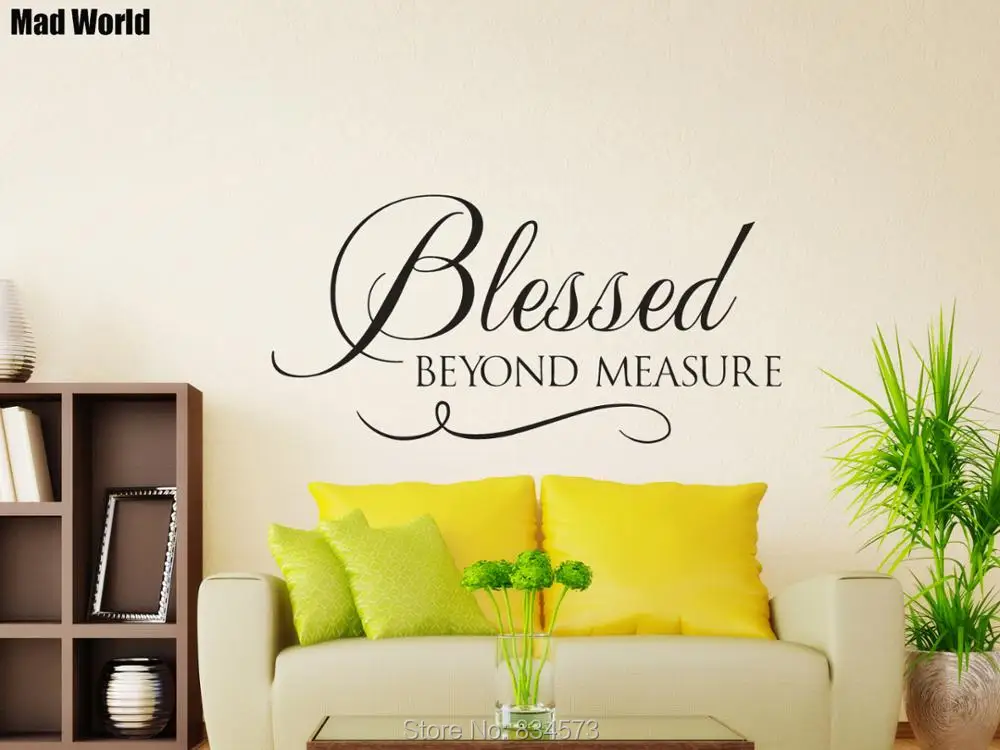Blessed Beyond Measure Bible Verse Quote Scripture Wall Art Stickers Wall Decals Home Decoration Removable Decor Wall Stickers
Blessed Beyond Measure Bible Verse Quote Scripture Wall Art Stickers Wall Decals Home Decoration Removable Decor Wall Stickers
