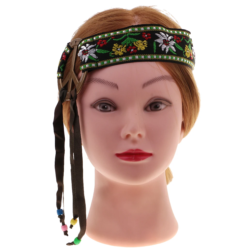 Vintage Boho Women Headband Hippie Embroidery Headband Headset Female Peace Sign Headdress Womens Halloween Costume Gift
Vintage Boho Women Headband Hippie Embroidery Headband Headset Female Peace Sign Headdress Womens Halloween Costume Gift