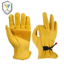 OZERO rękawice kierowcy skóra bydlęca motocykl skórzany wodoodporny anty zimno Anti snowboardowe piesze wycieczki polowanie MOTO rękawice skórzane dla mężczyzn(China)