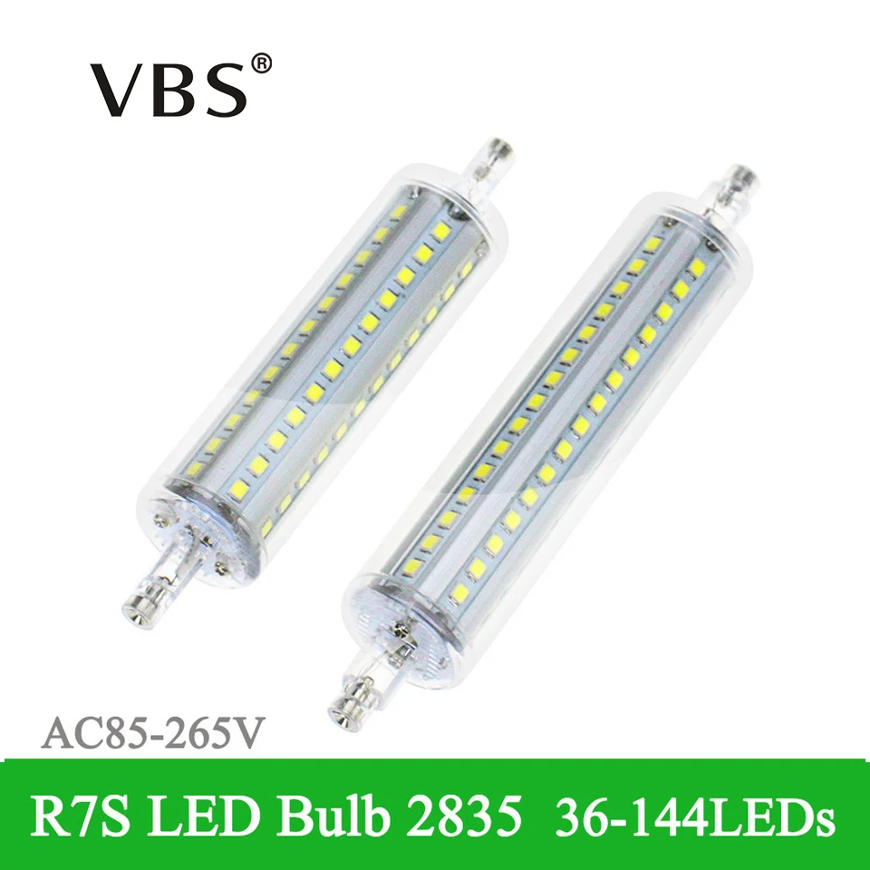 1pcs огонь 78mm 118mm 135mm r7s привели ее 36 72 - 90 144leds кукуруза легких smd2835 электричество