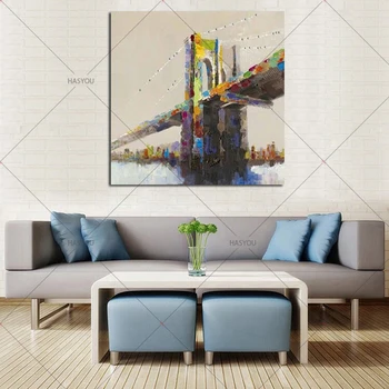 Beautiful Handmade Oil Canvas Painting Colorful Bridge Modern Abstract Building Oil Painting for Sitting Room Wall Decor Unframe
Beautiful Handmade Oil Canvas Painting Colorful Bridge Modern Abstract Building Oil Painting for Sitting Room Wall Decor Unframe