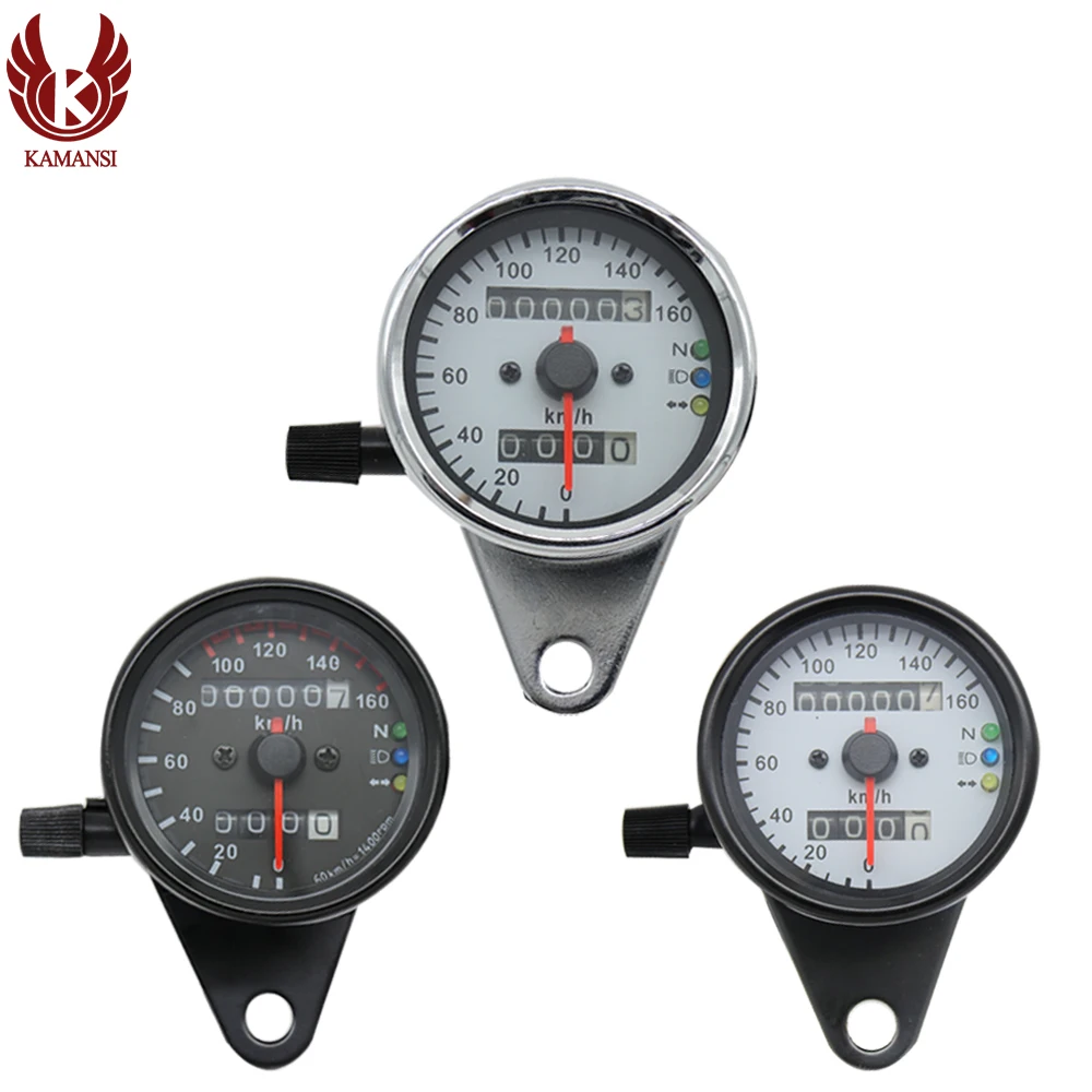 KMS 12V Universal Motorcycle Speedometer Odometer Dual LED Backlight Night Readable Speed Meter Gauge Motorbike Instrument km/h
KMS 12V Universal Motorcycle Speedometer Odometer Dual LED Backlight Night Readable Speed Meter Gauge Motorbike Instrument km/h