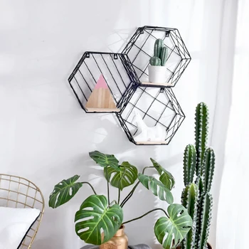 Hexagon Shape Metal Wall Hanging Rack Shelf Multi-use Metal Wall Hanging Organizer Nordic Metal Grid Wall Hanging Shelf Racks
Hexagon Shape Metal Wall Hanging Rack Shelf Multi-use Metal Wall Hanging Organizer Nordic Metal Grid Wall Hanging Shelf Racks