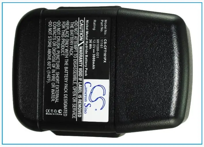 Cameron Sino 3000mAh battery for CRAFTSMAN 11061 27487 27491 315.224520 11161 981088-001 Power Tools Battery
Cameron Sino 3000mAh battery for CRAFTSMAN 11061 27487 27491 315.224520 11161 981088-001 Power Tools Battery