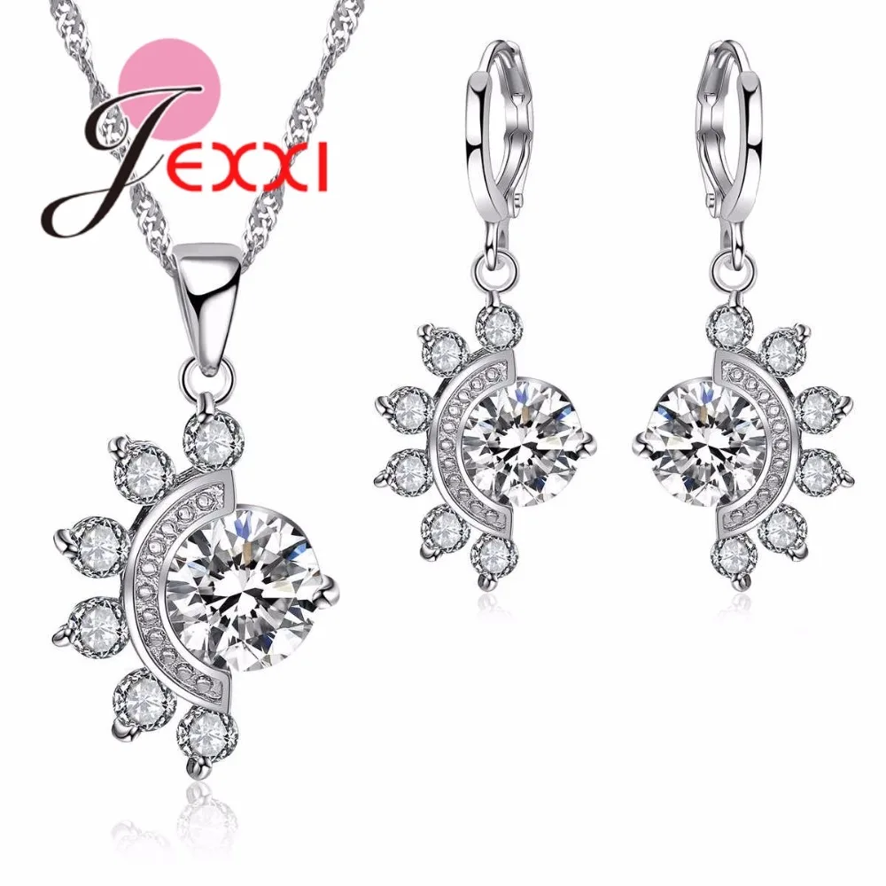 925 Sterling Silver Jewelry Sets for Women Necklace Pendant Earring New Arrival Carat Cubic Zirconia Half Flower Design
925 Sterling Silver Jewelry Sets for Women Necklace Pendant Earring New Arrival Carat Cubic Zirconia Half Flower Design