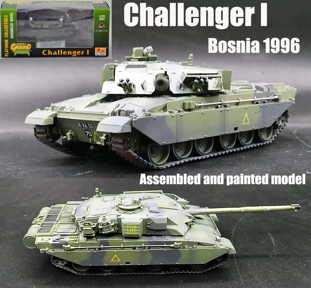 

British army FV4030 Challenger 1 in Bosnia 1996 Tank 1:72 non diecast Easy Model
