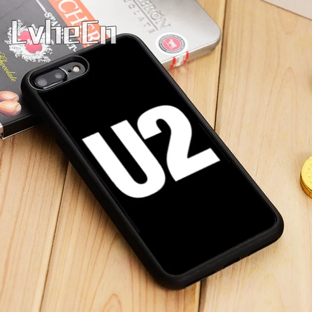 Черный и белый чехол для телефона LvheCn U2 с логотипом iPhone 5 6s 7 8 plus 11 12 Pro X XR XS max Samsung S7