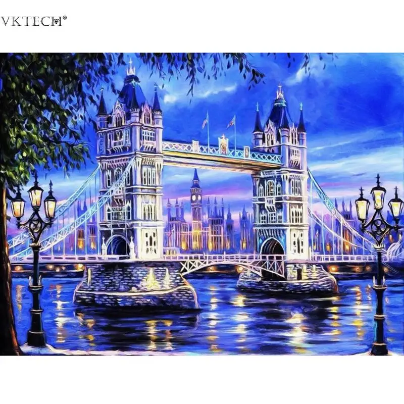 5D DIY Diamond Painting Cross Stitch London Bridge Diamond Embroidery Round Rhinestone Needlework Kits DIY Gift Home Decoration
5D DIY Diamond Painting Cross Stitch London Bridge Diamond Embroidery Round Rhinestone Needlework Kits DIY Gift Home Decoration