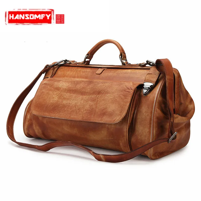 BJYL Retro crazy horse Leather Men bag travel bag business man large capacity travel men shoulder messenger Bags
BJYL Retro crazy horse Leather Men bag travel bag business man large capacity travel men shoulder messenger Bags